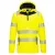 DX4 Hi-Vis 1/4 zippzáras kapucnis pulóver PW_DX482YBR4XL Sárga/Fekete - 4XL méret