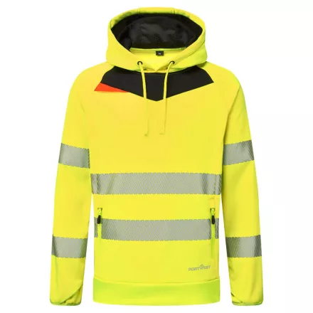 DX4 Hi-Vis kapucnis pulóver PW_DX483YBRM Sárga/Fekete - M méret
