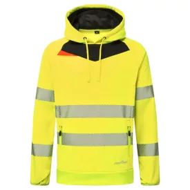   DX4 Hi-Vis kapucnis pulóver PW_DX483YBRS Sárga/Fekete - S méret