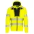 DX4 Hi-Vis cipzáras kapucnis pulóver PW_DX484YBRXXL Sárga/Fekete - XXL méret