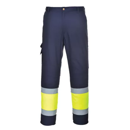 Jól láthatósági kéttónusú nadrág PW_E049YNRL Sárga/Navy - L méret