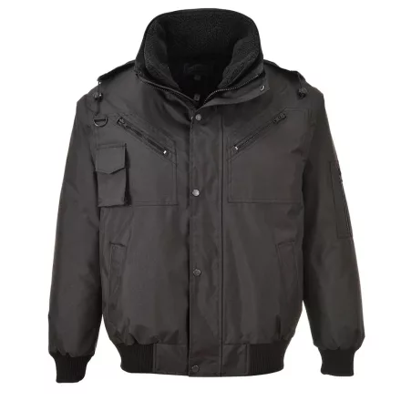 4 az 1-ben Bomber dzseki PW_F465BKRL Fekete - L méret