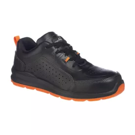   Portwest Compositelite perforált biztonsági Trainer S1P PW_FC09BKO43 Fekete/Narancs - 43 méret
