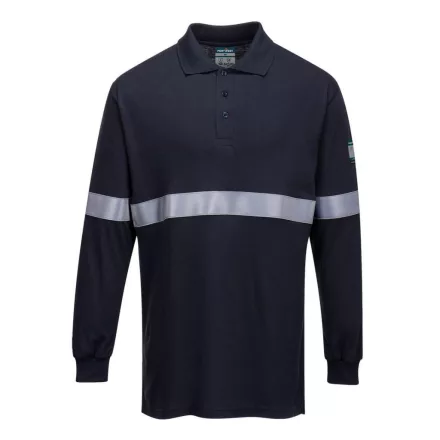 Lángálló, antisztatikus hosszú ujjú pólóing, fényvisszaverő csíkkal PW_FR03NARXXL Navy - XXL méret