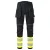 PW3 FR Hi Vis Class 1 lengőzsebes lángálló nadrág PW_FR416YBR36 Sárga/Fekete - 36 méret