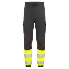   PW3 Modaflame Hi-Vis Class 1 FR lángálló jogger nadrág PW_FR433BKYL Fekete/Sárga - L méret