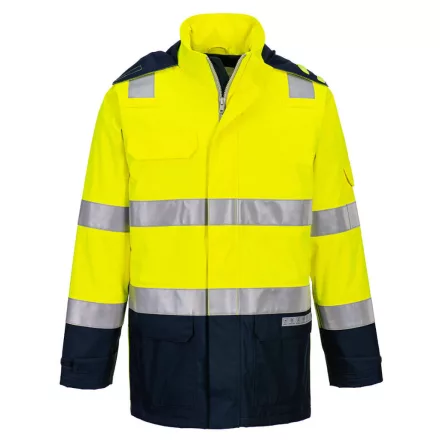 Bizflame Rain+ Hi-Vis Light Arc lángálló kabát  PW_FR605YNRXL Sárga/Navy - XL méret