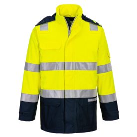   Bizflame Rain+ Hi-Vis Light Arc lángálló kabát  PW_FR605YNRXXL Sárga/Navy - XXL méret