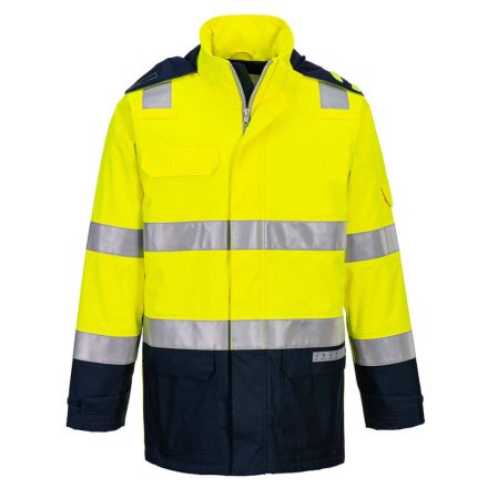 Bizflame Rain+ Hi-Vis Light Arc lángálló kabát  PW_FR605YNRXXL Sárga/Navy - XXL méret