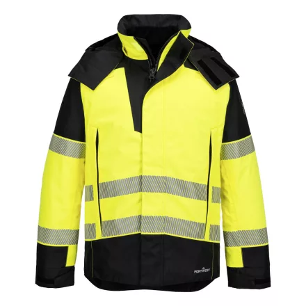 PW3 FR Modaflame Hi-Vis téli esőkabát PW_FR606YBRXL Sárga/Fekete - XL méret