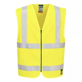   Bizflame Hi-Vis FR cipzáras jól láthatósági mellény PW_FR615YERXX/3X Sárga - XX/3X méret