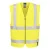 Bizflame Hi-Vis FR cipzáras jól láthatósági mellény PW_FR615YERXX/3X Sárga - XX/3X méret