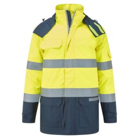   Bizflame Rain + Hi-Vis Multi-Norm Contrast FR téli kabát PW_FR617YNRL Sárga/Navy - L méret