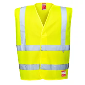   Lángálló, antisztatikus, jól láthatósági mellény PW_FR71YER4X/5X Sárga - 4X/5X méret