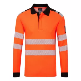  PW3 Modaflame Knit HVO FR lángálló hosszú ujjú pólóing PW_FR734OBRM Narancs/Fekete - M méret