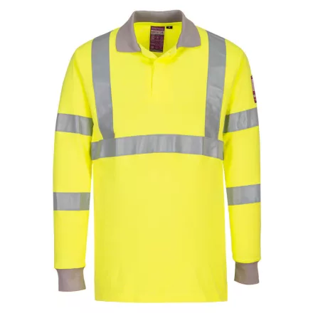 Lángálló antisztatikus jól láthatósági hosszú ujjú pólóing PW_FR77YER4XL Sárga - 4XL méret