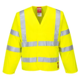   Jól láthatósági antisztatikus hosszú ujjú mellény - Lángálló PW_FR85YERL/XL Sárga - L/XL méret