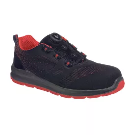  Portwest Compositelite Wire Lace Biztonsági Trainer S1P PW_FT08BKD39 Fekete/Piros - 39 méret