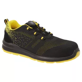   Portwest Compositelite Wire Lace Biztonsági Trainer S1P PW_FT08BKY36 Fekete/Sárga - 36 méret