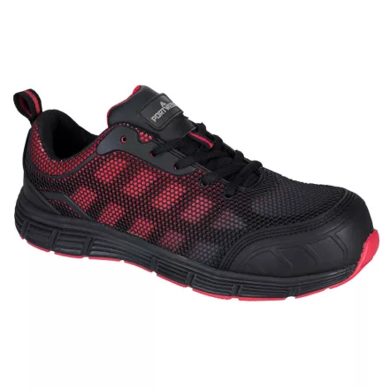 Portwest Compositelite Ogwen félcipő S1P PW_FT35BKD41 Fekete/Piros - 41 méret