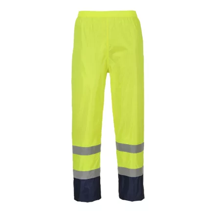 Hi-Vis Classic Contrast esőnadrág PW_H444YNRS Sárga/Navy - S méret