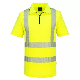   KX3 Sport Hi-Vis cipzáros póló S/S PW_KX302YER6XL Sárga - 6XL méret