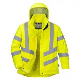   Női jól láthatósági téli kabát PW_LW74YERXXL Sárga - XXL méret