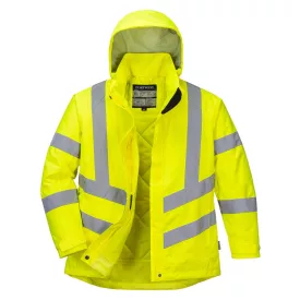   Női jól láthatósági téli kabát PW_LW74YERXXXL Sárga - XXXL méret