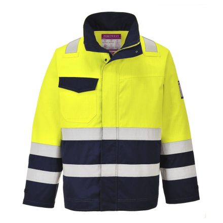 Hi-Vis Modaflame munkakabát PW_MV25YNRS Sárga/Navy - S méret