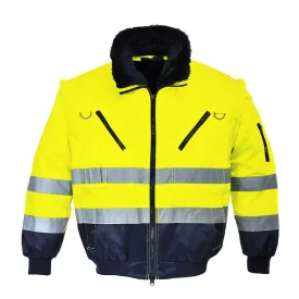   Hi-Vis 3-in-1 Pilota kabát  PW_PJ50YNRXL Sárga/Navy - XL méret