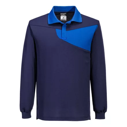 PW2 pamut póló póló L/S PW_PW218NRRL Navy/Royal - L méret