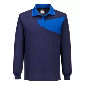   PW2 pamut póló póló L/S PW_PW218NRRS Navy/Royal - S méret