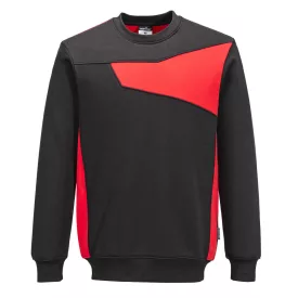   PW2 Crew Neck pulóver PW_PW273BDRXXL Fekete/Piros - XXL méret