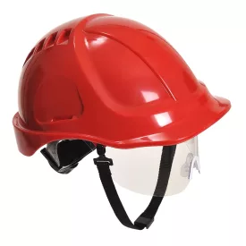   Endurance Plus védősisak védőszemüveggel PW_PW54RER Piros -  méret