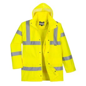   Hi-Vis légáteresztő rain traffic kabát PW_RT60YERL Sárga - L méret