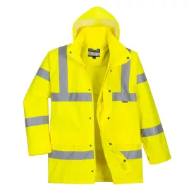   Hi-Vis légáteresztő rain traffic kabát PW_RT60YERXXXL Sárga - XXXL méret