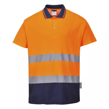 Kéttónusú Cotton Comfort póló  PW_S174ONRL Narancs/Navy - L méret