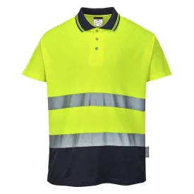   Kéttónusú Cotton Comfort póló  PW_S174YNRL Sárga/Navy - L méret