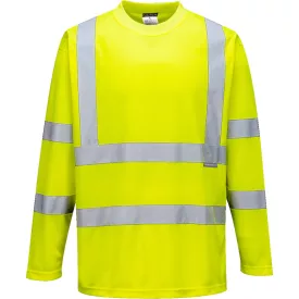 Hi-Vis hosszú ujjú póló  PW_S178YERS Sárga - S méret