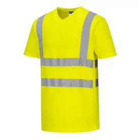   Hi-Vis pamut póló pamut hálós betétes póló S/S  PW_S179YERM Sárga - M méret