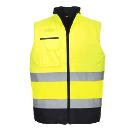   Hi-Vis kéttónusú mellény PW_S267YNRXXL Sárga/Navy - XXL méret