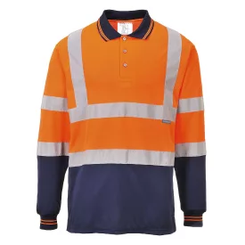   Kéttónusú hosszú ujjú pólóing PW_S279ONRL Narancs/Navy - L méret