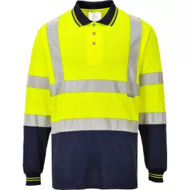   Kéttónusú hosszú ujjú pólóing PW_S279YNRL Sárga/Navy - L méret