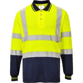   Kéttónusú hosszú ujjú pólóing PW_S279YNRXS Sárga/Navy - XS méret