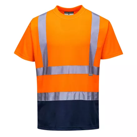 Kéttónusú póló  PW_S378ONRS Narancs/Navy - S méret