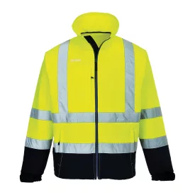   Láthatósági kontraszt Softshell (3L) PW_S425YNRS Sárga/Navy - S méret