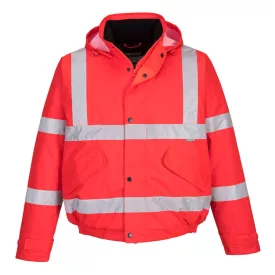 Hi-Vis bomber dzseki PW_S463RERXL Piros - XL méret