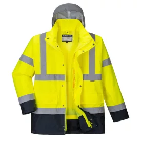  Hi-Vis 4 az 1-ben Contrast Traffic kabát  PW_S471YNRXXL Sárga/Navy - XXL méret