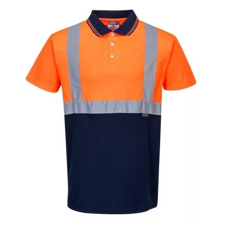 Kéttónusú pólóing  PW_S479ONRL Narancs/Navy - L méret