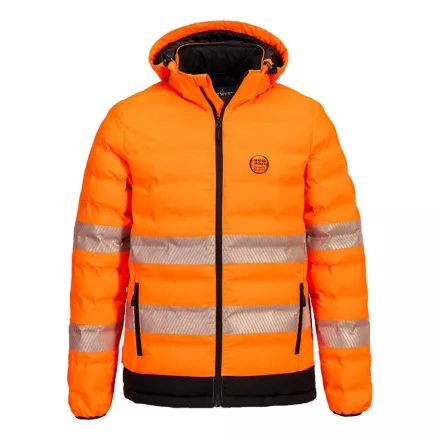 Hi-Vis Ultrasonic fűthető dzseki PW_S548OBRS Narancs/Fekete - S méret